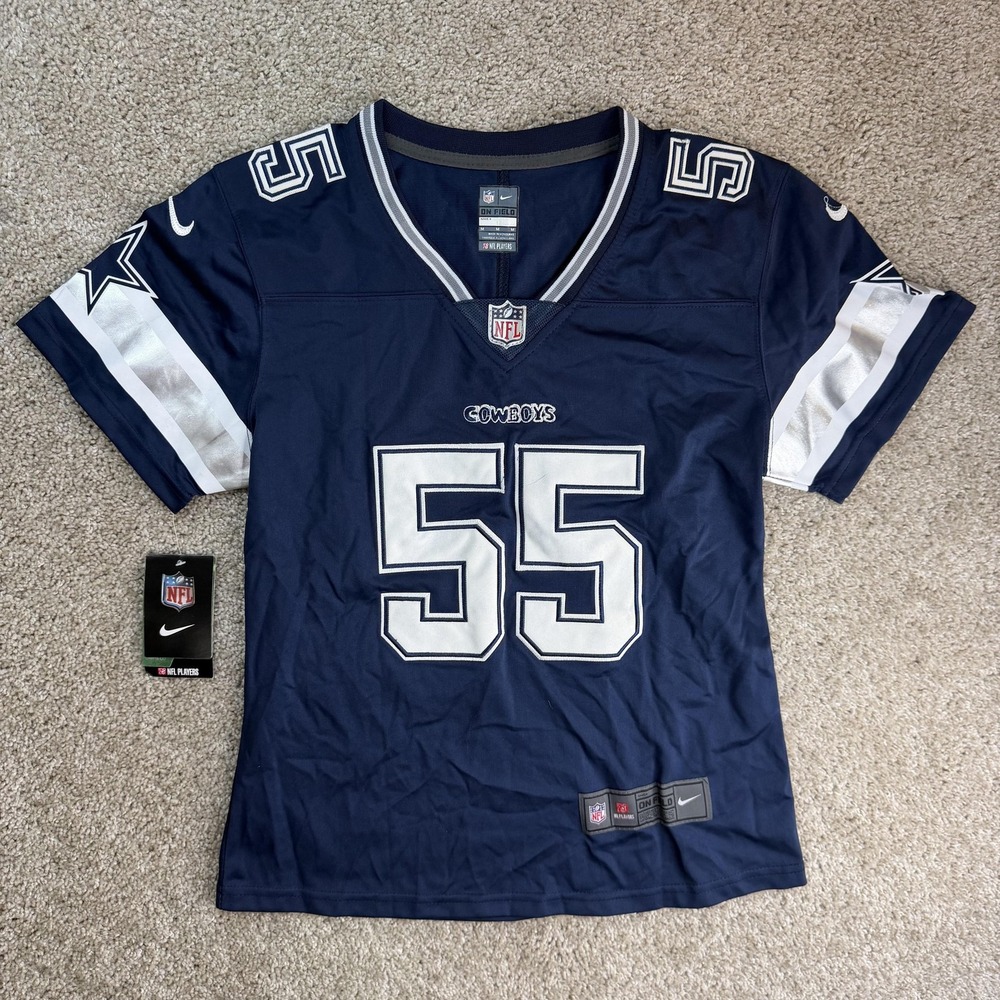 Dallas Cowboys Jersey Womens Medium Blue NFL Football Nike Vander Esch 55